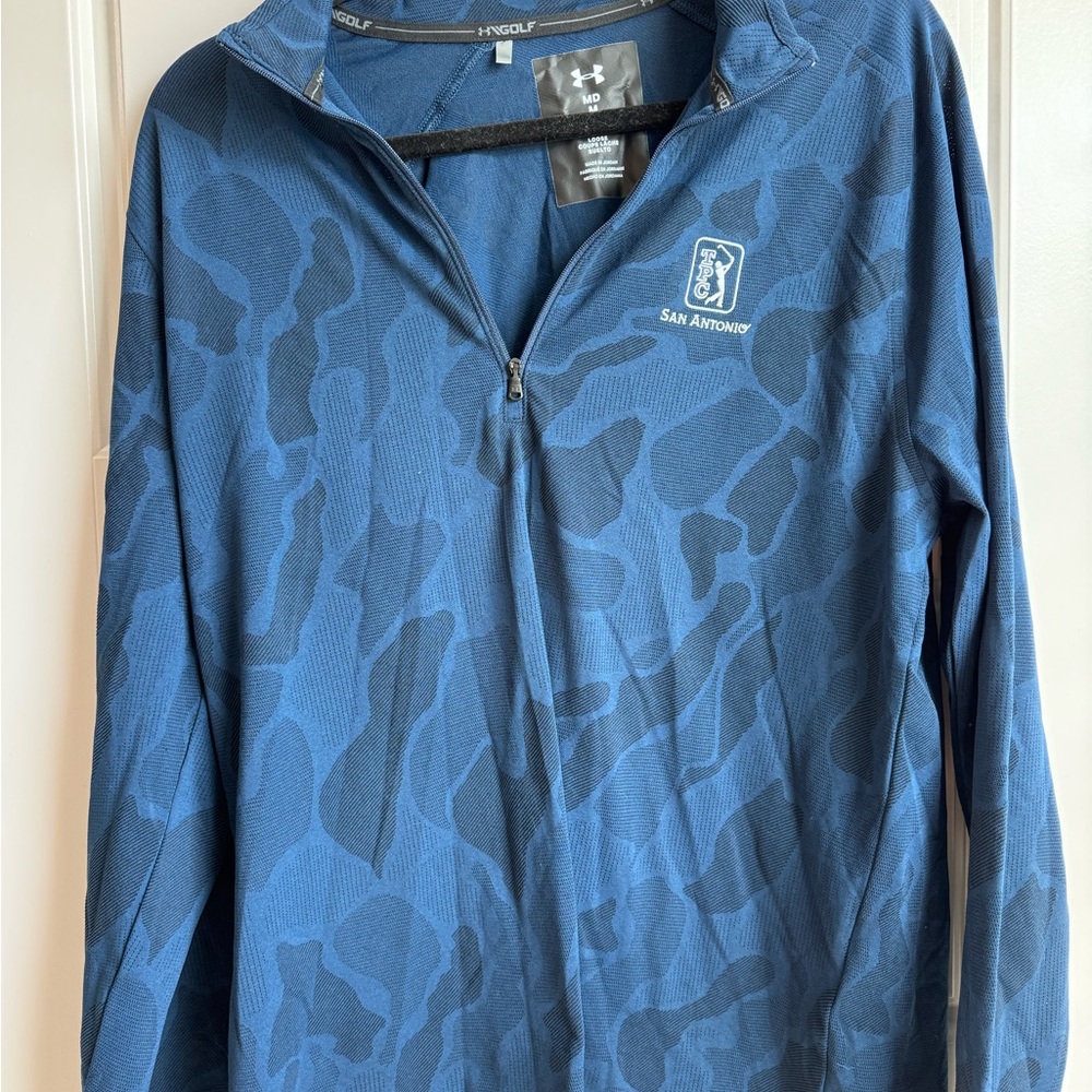 Under Armour Blue Camo Quarter-Zip Pullover